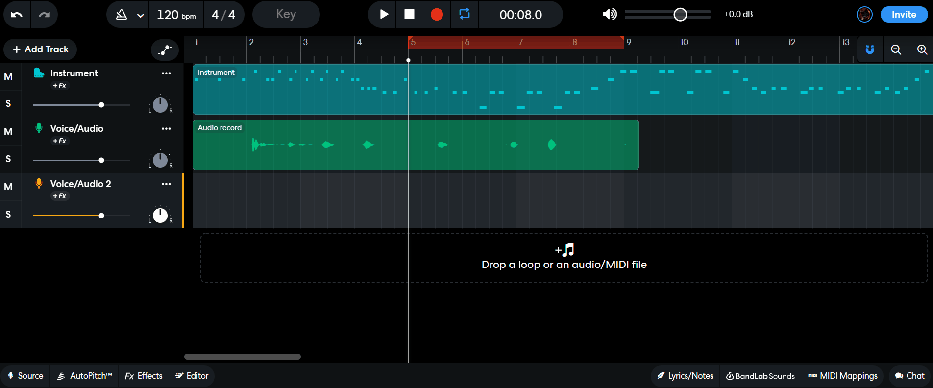 How do i loop sections and record in cycles bandlab help center